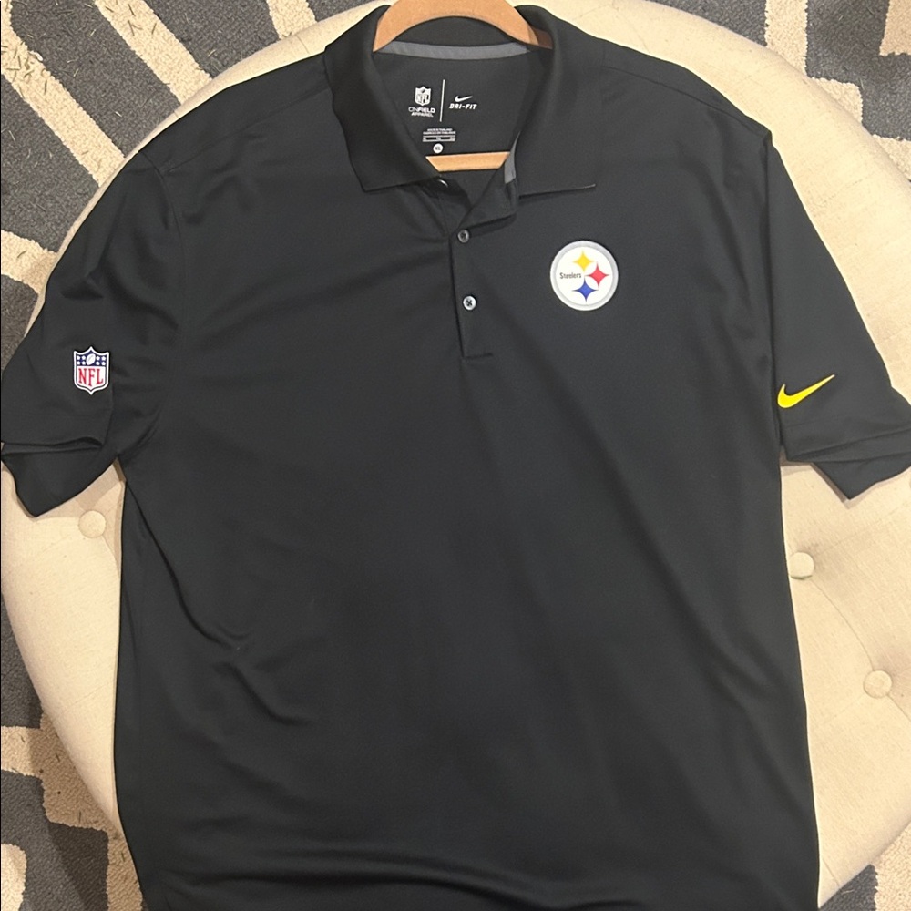 Nike Black Pittsburgh Steelers Polo Shirt - XLarge